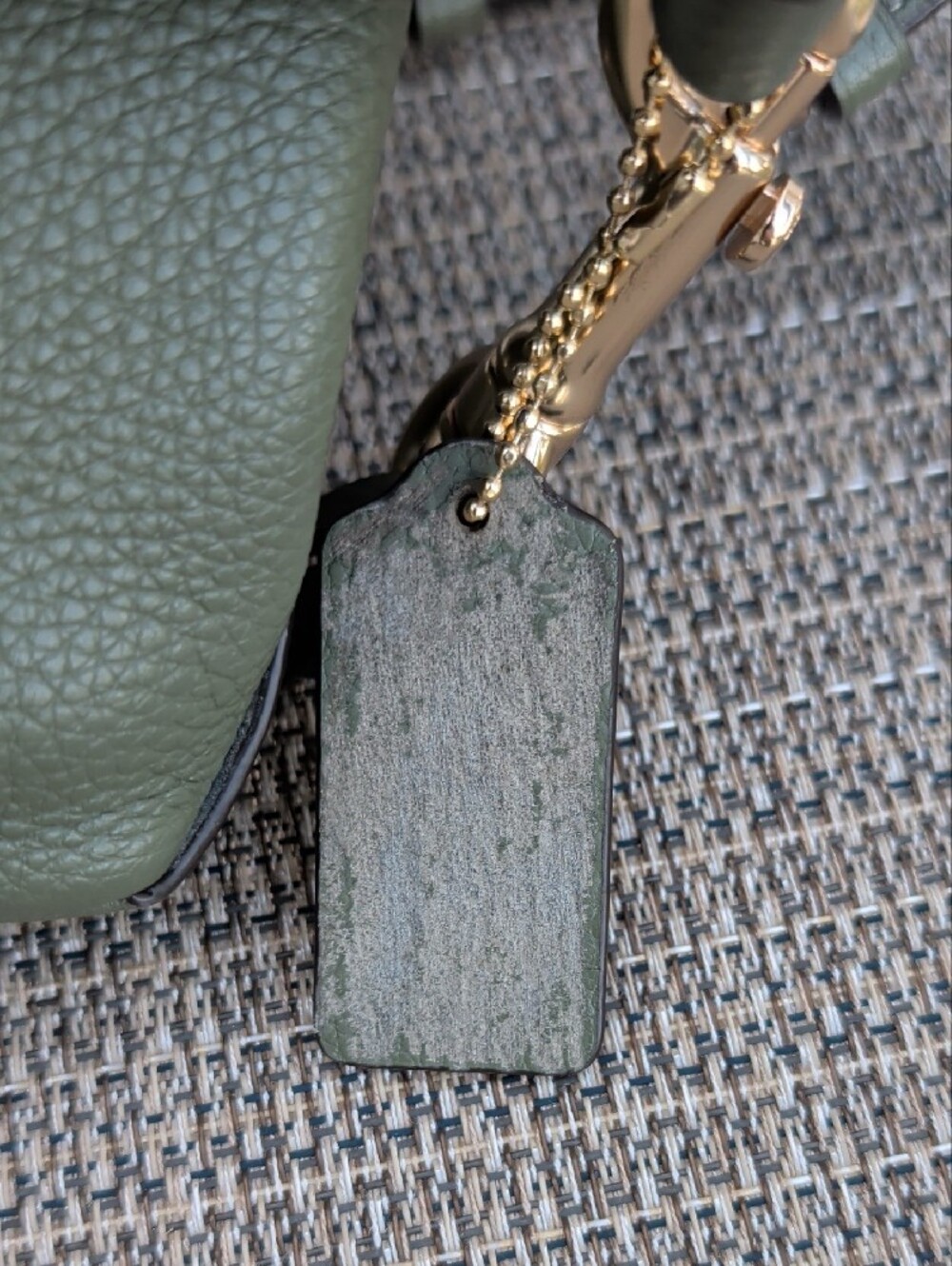 Coach Abbey (F31507) Pebbled Leather Olive Green Shoulder/Crossbody EUC - Picture 11 of 11